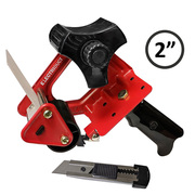 Electriduct Heavy Duty Metal Packing Tape Gun w/ Built-In Utility Knife- 2"- Red TAPE-ED-KGUN2-RD